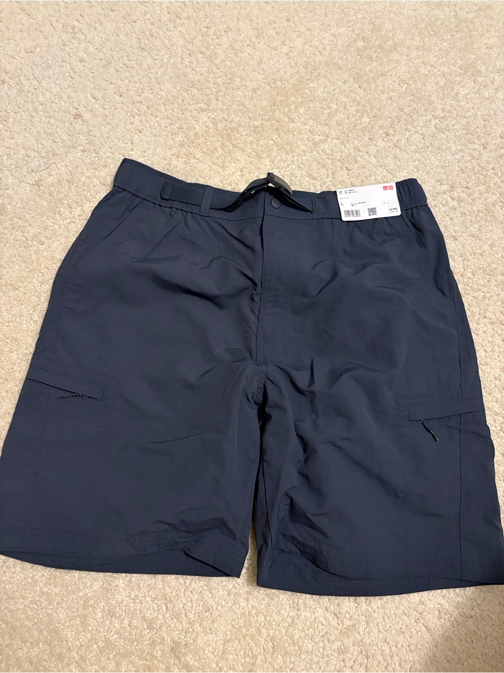 Men's New Dark Grey Cargo Shorts - Lightweight Utility Style